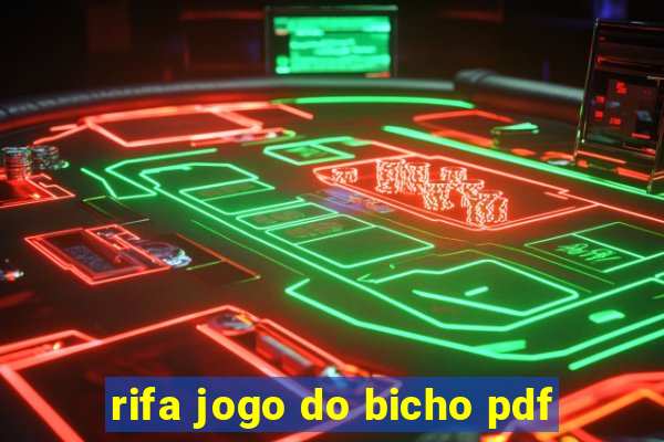 rifa jogo do bicho pdf